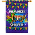 Patio Trasero Fat Tuesday Springtime Mardi Gras Double-Sided Garden Decorative House Flag, Multi Color PA3888976